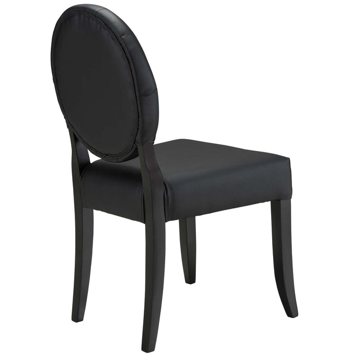 Button Dining Vinyl Side Chair