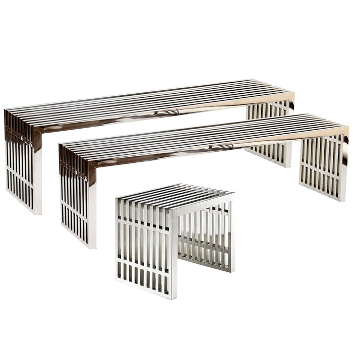 Gridiron Benches Set of 3 image