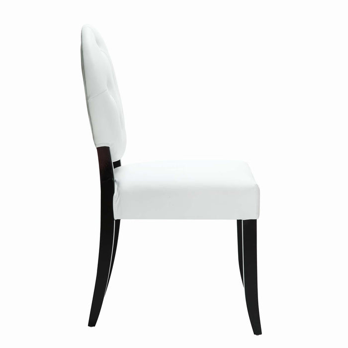 Button Dining Vinyl Side Chair