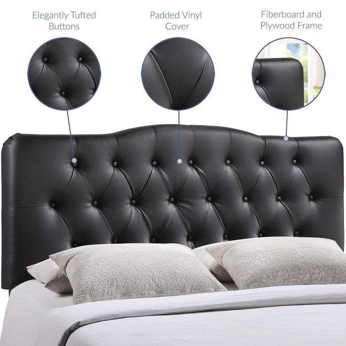 Annabel King Upholstered Vinyl Headboard