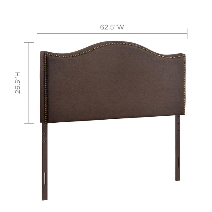 Curl Queen Nailhead Upholstered Headboard