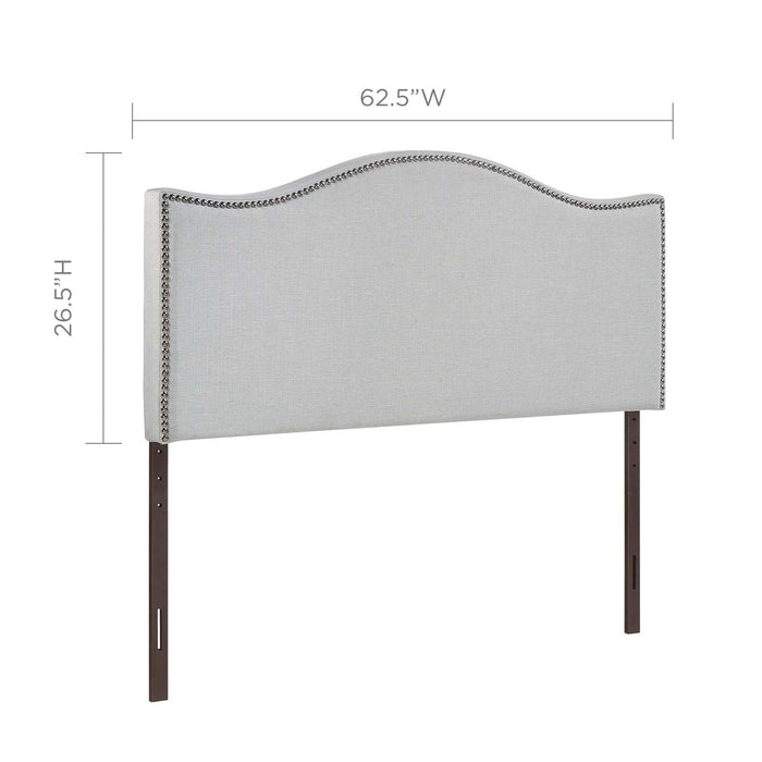 Curl Queen Nailhead Upholstered Headboard