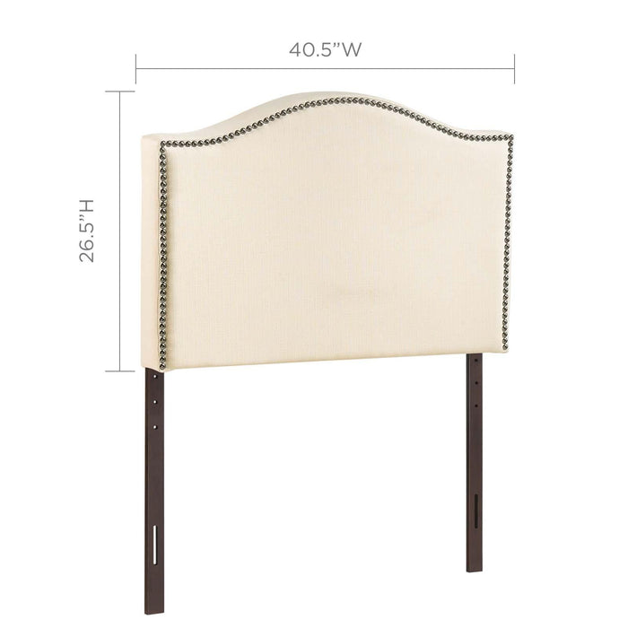 Curl Twin Nailhead Upholstered Headboard