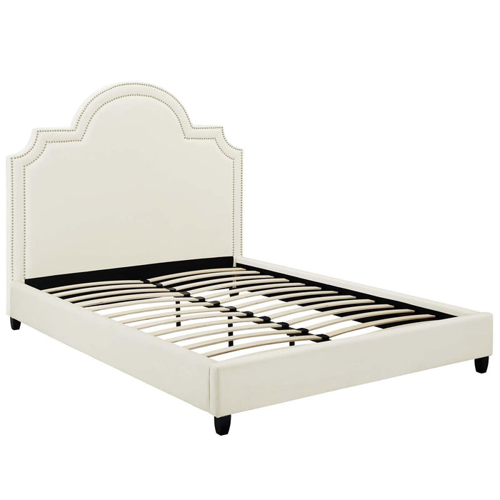 Primrose Queen Performance Velvet Platform Bed