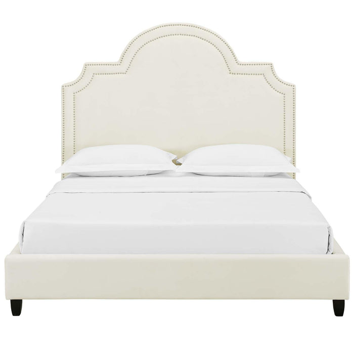 Primrose Queen Performance Velvet Platform Bed