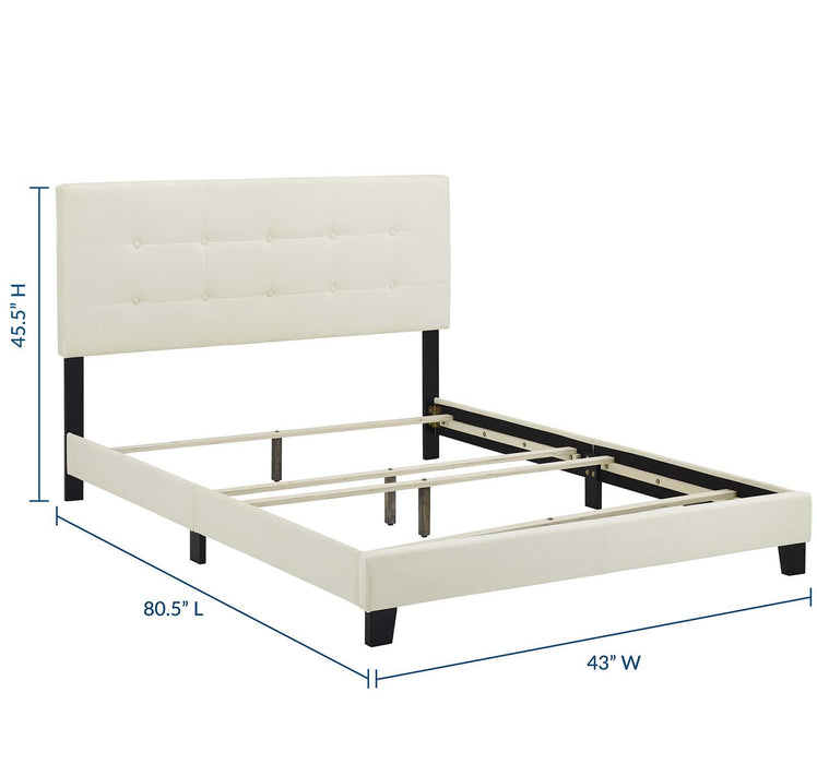 Amira Twin Performance Velvet Bed