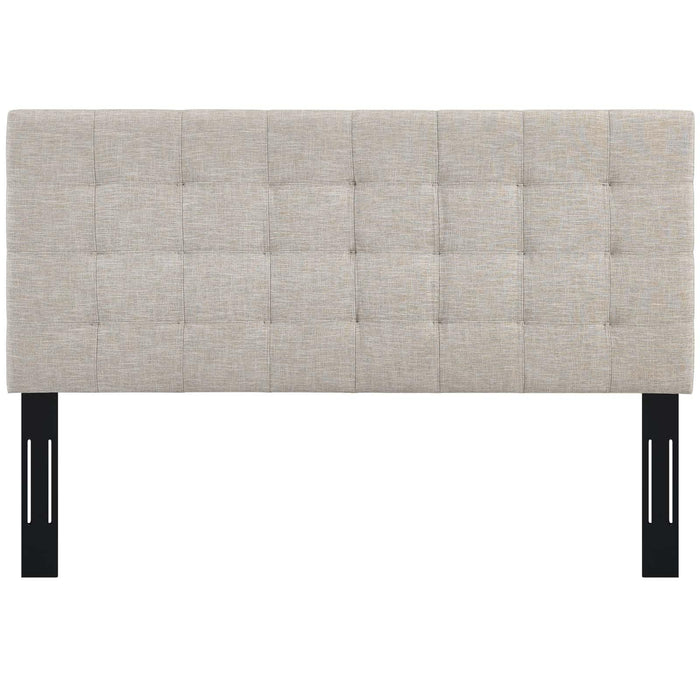 Paisley Tufted Full / Queen Upholstered Linen Fabric Headboard