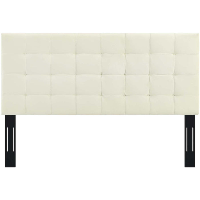 Paisley Tufted Full / Queen Upholstered Performance Velvet Headboard