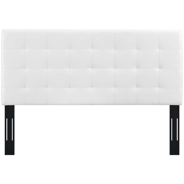 Paisley Tufted Twin Upholstered Faux Leather Headboard