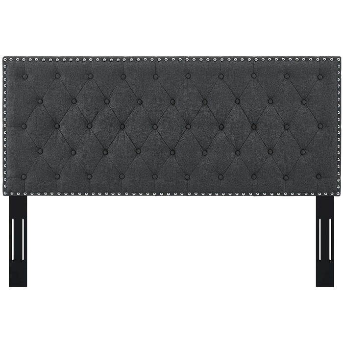 Helena Tufted Full / Queen Upholstered Linen Fabric Headboard