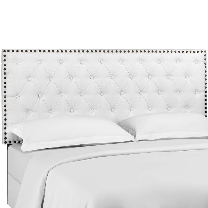 Helena Tufted Twin Upholstered Linen Fabric Headboard