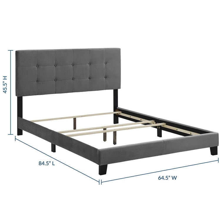 Amira Queen Performance Velvet Bed