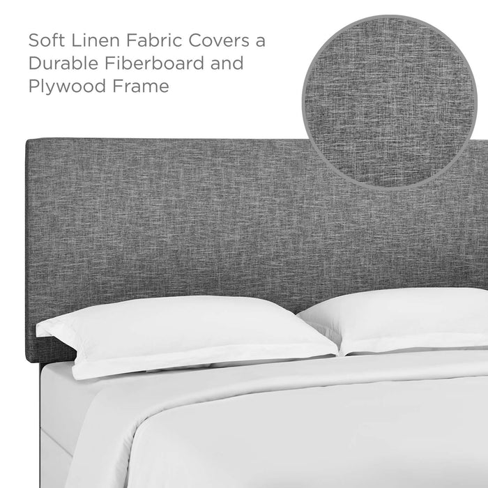 Taylor Twin Upholstered Linen Fabric Headboard