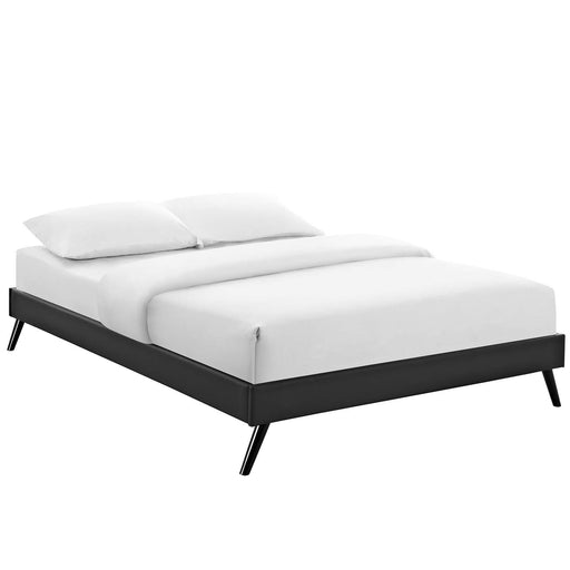 loryn-full-vinyl-bed-frame-with-round-splayed-legs