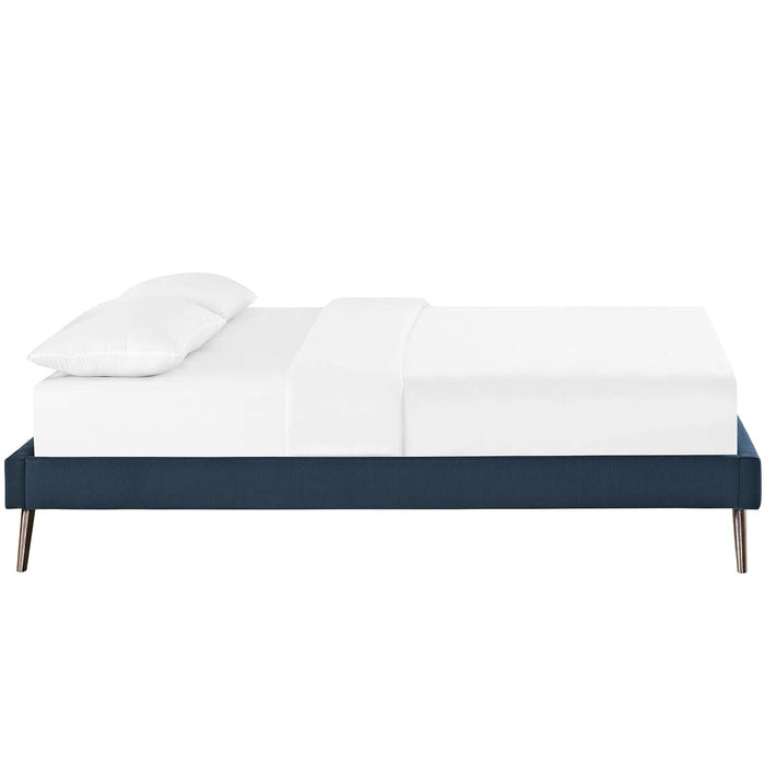 Loryn Full Fabric Bed Frame with Round Splayed Legs