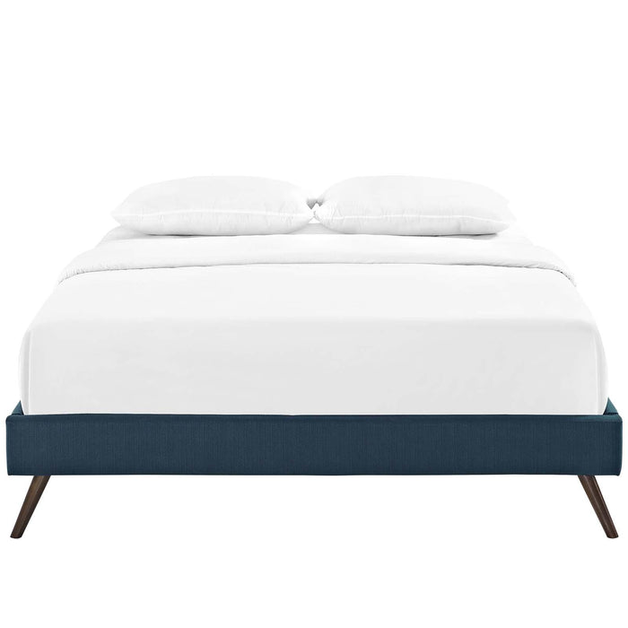 Loryn Full Fabric Bed Frame with Round Splayed Legs