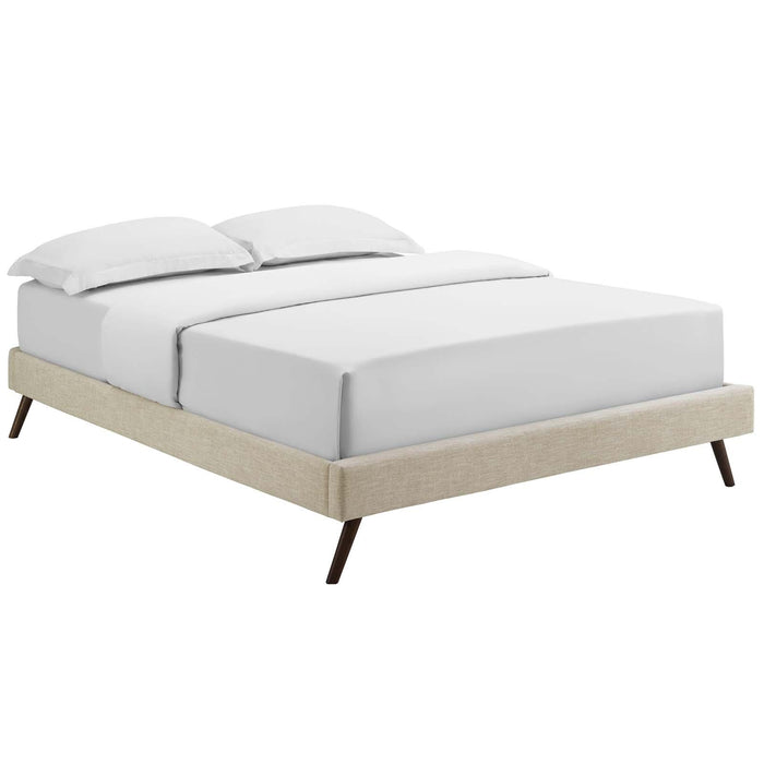 Loryn Queen Fabric Bed Frame with Round Splayed Legs