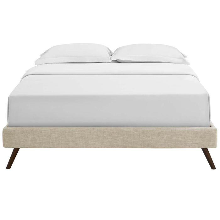 Loryn King Fabric Bed Frame with Round Splayed Legs