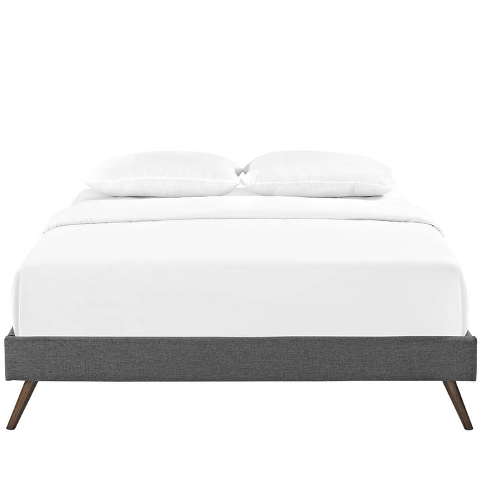 Loryn Full Fabric Bed Frame with Round Splayed Legs