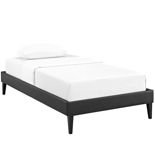 tessie-twin-vinyl-bed-frame-with-squared-tapered-legs