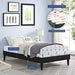 tessie-twin-vinyl-bed-frame-with-squared-tapered-legs