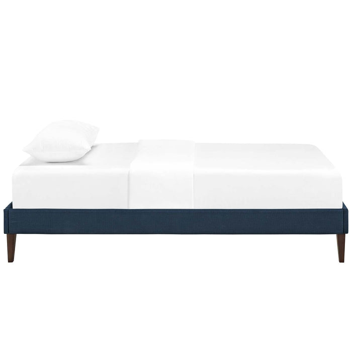 Tessie Twin Fabric Bed Frame with Squared Tapered Legs