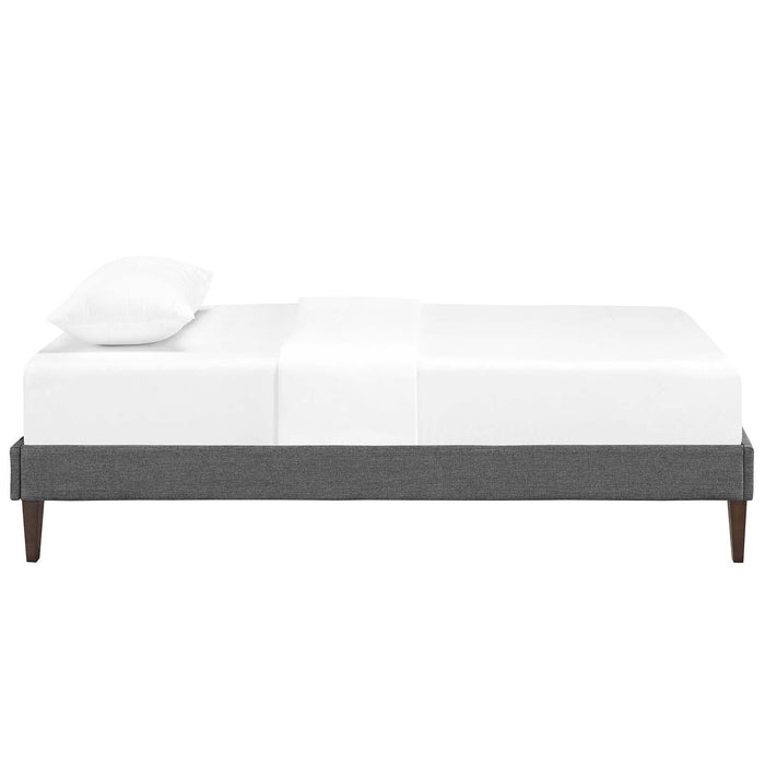 Tessie Twin Fabric Bed Frame with Squared Tapered Legs