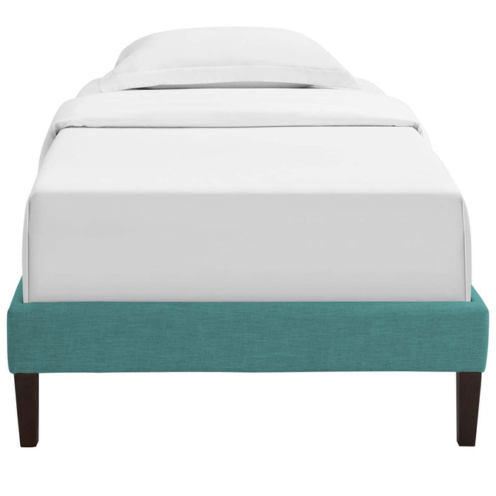 Tessie Twin Fabric Bed Frame with Squared Tapered Legs