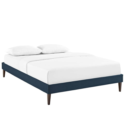 tessie-king-fabric-bed-frame-with-squared-tapered-legs