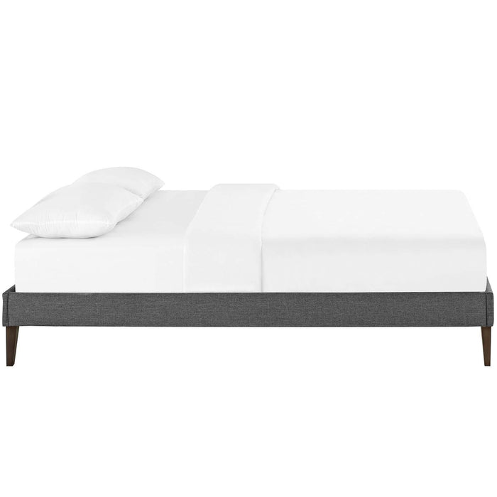 Tessie Queen Fabric Bed Frame with Squared Tapered Legs