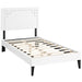 ruthie-twin-vinyl-platform-bed-with-squared-tapered-legs