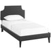 corene-twin-vinyl-platform-bed-with-squared-tapered-legs