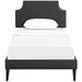 corene-twin-vinyl-platform-bed-with-squared-tapered-legs