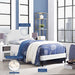 corene-twin-vinyl-platform-bed-with-squared-tapered-legs