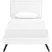 macie-twin-vinyl-platform-bed-with-round-splayed-legs