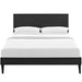 macie-king-vinyl-platform-bed-with-squared-tapered-legs