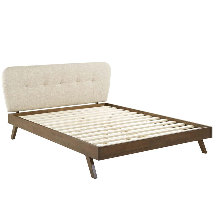 Gianna Queen Upholstered Polyester Fabric Platform Bed