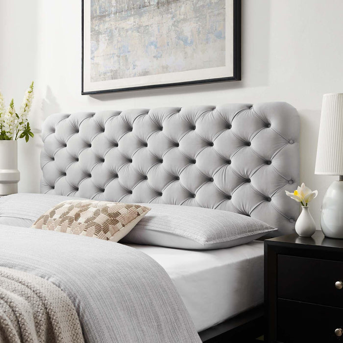 Lizzy Tufted King/California King Performance Velvet Headboard