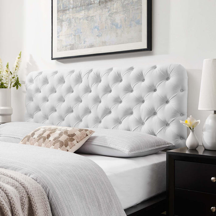 Lizzy Tufted Twin Performance Velvet Headboard