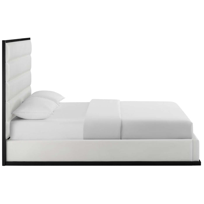 Ashland Queen Faux Leather Platform Bed