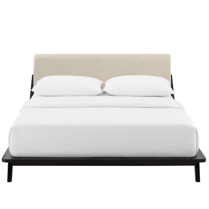 Luella Queen Upholstered Fabric Platform Bed