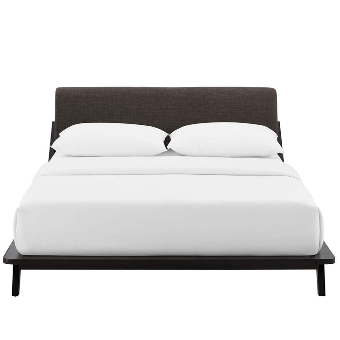 Luella Queen Upholstered Fabric Platform Bed