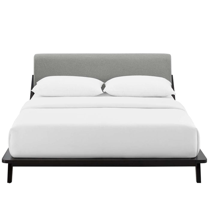 Luella Queen Upholstered Fabric Platform Bed