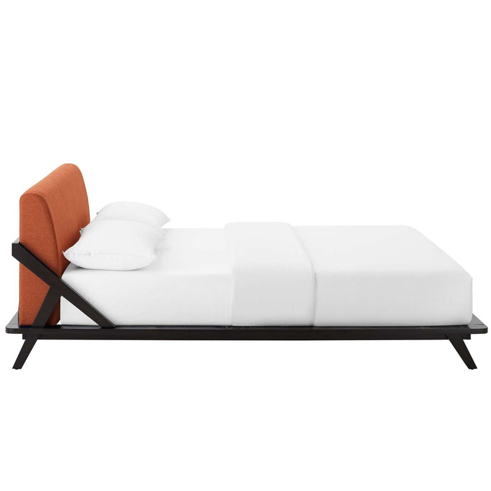 Luella Queen Upholstered Fabric Platform Bed