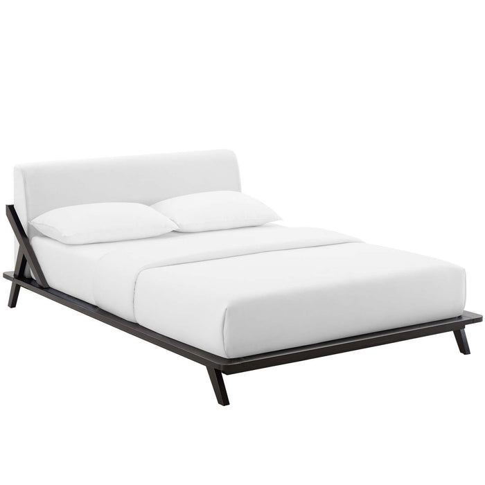 Luella Queen Upholstered Fabric Platform Bed