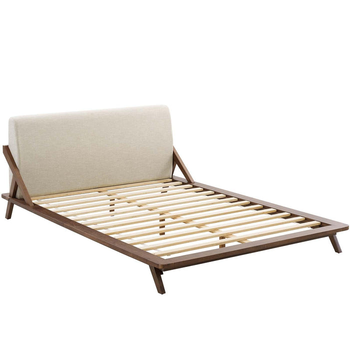 Luella Queen Upholstered Fabric Platform Bed