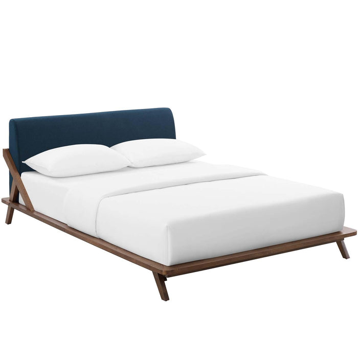 Luella Queen Upholstered Fabric Platform Bed