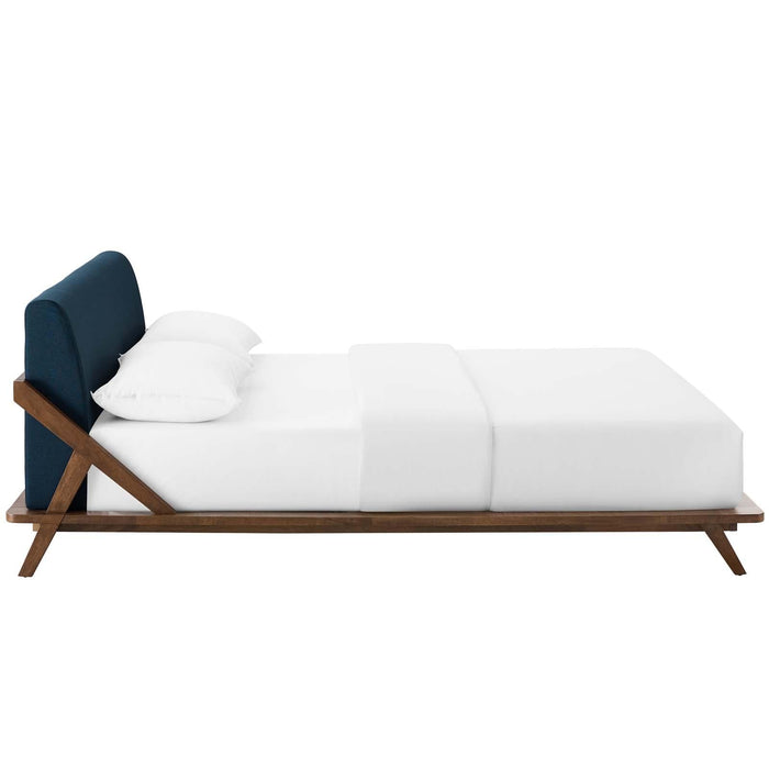 Luella Queen Upholstered Fabric Platform Bed