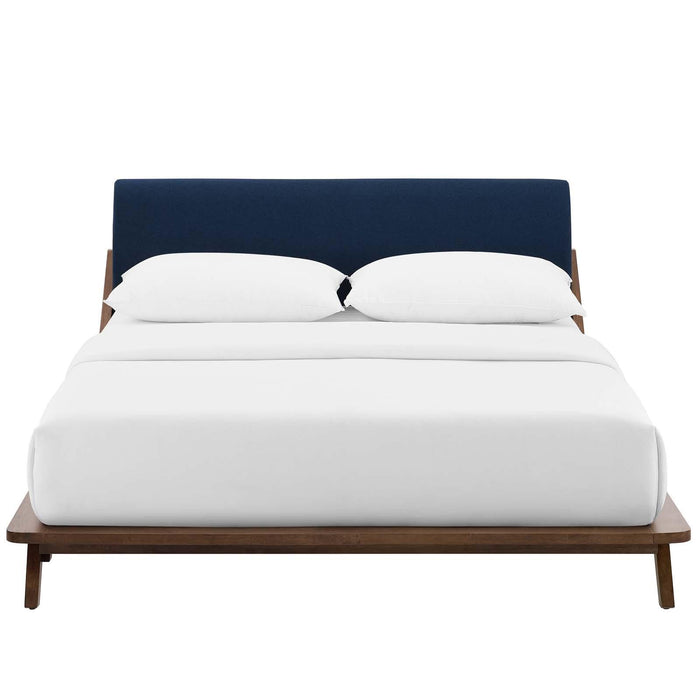 Luella Queen Upholstered Fabric Platform Bed