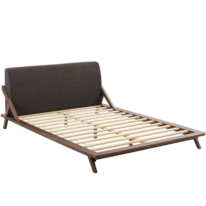 Luella Queen Upholstered Fabric Platform Bed